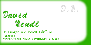 david mendl business card